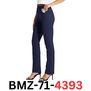 Willit 29" Women Dress Yoga Work Slacks Straight Leg Stretchy Pants, Navy Blue M - Picture 1 of 7