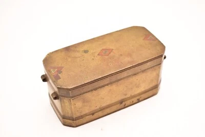 ATQ Filipinas Maguindanao Bronze Maciço Porca Betel Caixa com Tampa 6" Filipino - Imagem 1 de 4