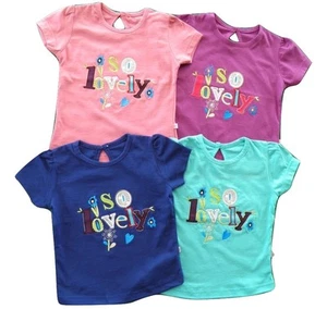 Girls T-shirt Summer Top Embroidered So Lovely Age 2 to 7 Years Soft Cotton - Picture 1 of 5