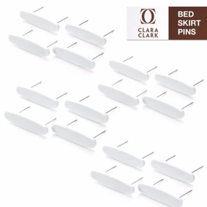 Bed Skirt Dust Ruffle Pins - Pack Of 16 Pins - Keeps Bedskirt In Place - Picture 1 of 2