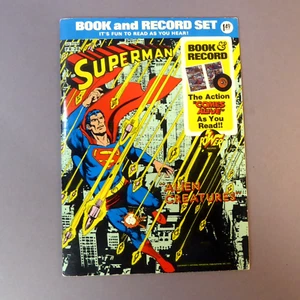 Superman - Criaturas alienígenas, juego de libros y discos, DC Comics y vinilo de 45 RPM - Imagen 1 de 13