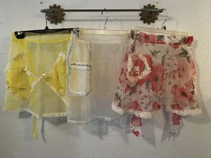 Vintage Set Hostess transparente Spitze Halbschürzen (3) - Bild 1 von 14