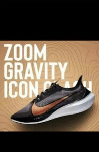 Nike Zoom Gravity BQ3203-004 Women's Running Shoes Black/Metallic cooper Sz 6 - Picture 1 of 18