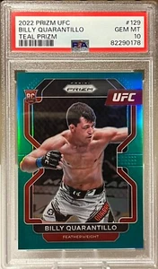 2022 Panini Prizm UFC Billy Quarantillo Teal Prizm RC Rookie /49 PSA 10! - Picture 1 of 2