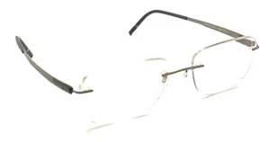 Silhouette 5555 60 6560 Titanium Gray Rimless Eyeglasses Frames 19 150 Austria - Picture 1 of 12