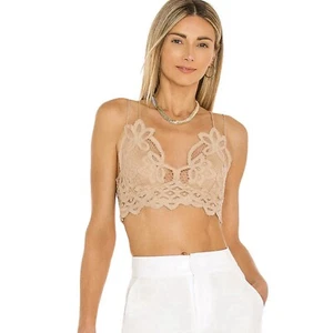 Free People FP One Adella Lace Bralette In Nude NWT Size M - Picture 1 of 11