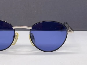 Metzler Sunglasses Men Women Round Panto Silver Black 1990s Germany - Picture 1 of 14