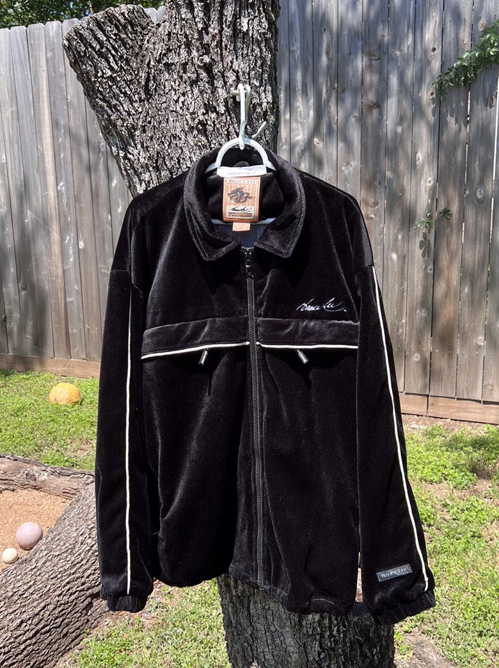 Chaqueta de chándal auténtica de colección Bruce Lee Signature polar talla XL negra Foto 1 de 4