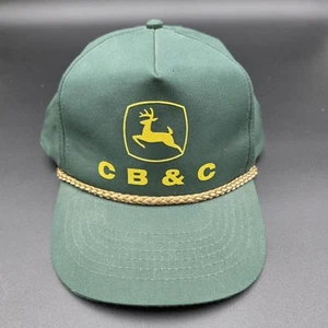 John Deere Hat Cap Snapback Green CB&C Gold Rope By Four Seasons Tractor Country - Picture 1 of 11