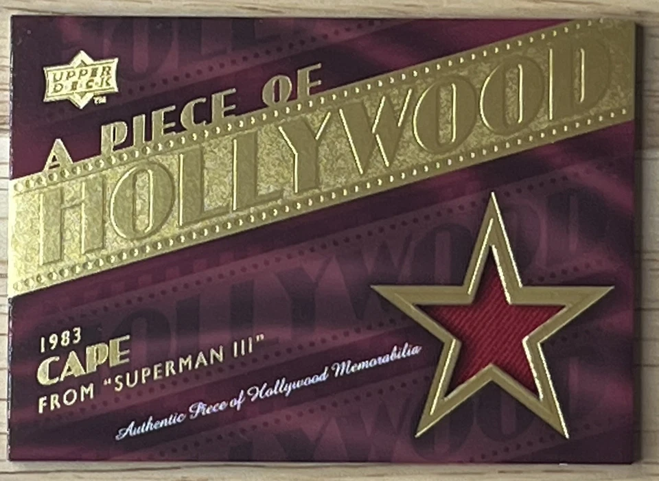 2008 UD A Piece Of Hollywood Cape Relic Superman III 1983 Christopher Reeves - Image 1 of 2