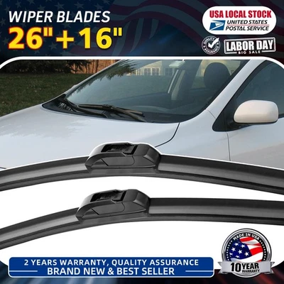 Front Bracketless Windshield Wiper Blades For Subaru WRX STI 2015-2018 26"+16" - Imagem 1 de 4