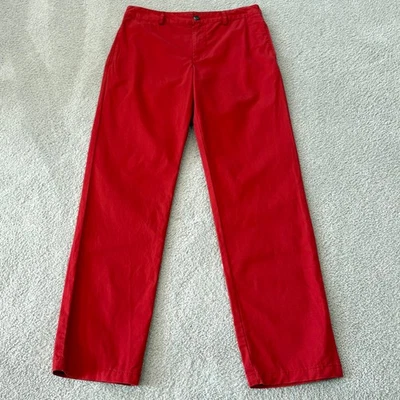 Polo Ralph Lauren Rojo Chino Frente Plano Clásico Pantalones Niños Talla 16 Vacaciones Preppy Foto 1 de 4
