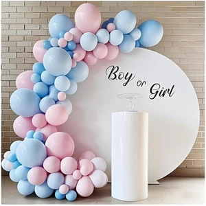 Luftballons Girlande Rosa und Blau, 176 Stück Gender Reveal Party Deko, Macaron - Bild 1 von 10