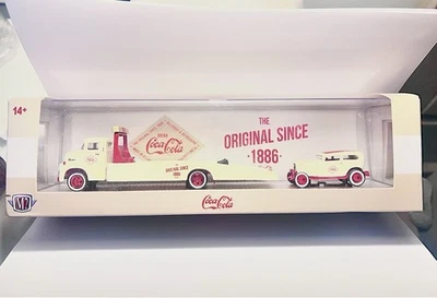 M2 Machines Haulers Coca-Cola 1956 Ford COE & 1932 Ford Tudor Sedan CHASE TW29 - Image 1 of 3