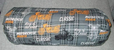 Ручной работы серый фланелевый клетку мотоцикла валик цилиндр шеи рулон наволочка - Изображение 1 из 4