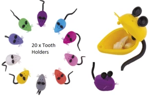 20 x Mini Plastic Baby Mouse Dental Teeth Tooth Holder Organizer Box Save Store - Picture 1 of 4