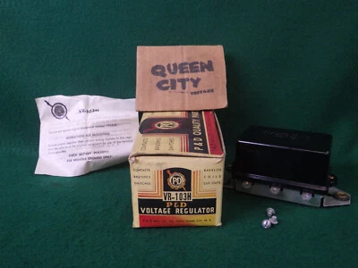 Regulador de voltaje NOS/NORS VR-103H Delco 1118201 6v Packard Nash Chevy Foto 1 de 4