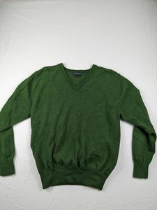 Turtleson Pullover Herren Medium Grün Merinowolle V-Ausschnitt Large - Bild 1 von 6
