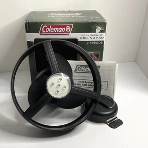 Coleman Cool Zephyr Camping Tent Ceiling Fan & Light Adjustable Speed Battery - Picture 1 of 12