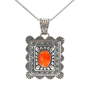 Carolyn Pollack Sterling Silver Relios Spiny Oyster Shell Statement Pendant - Picture 1 of 7