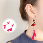  Rot Legierung Flamingo-Ohrringe Fräulein Trendige Für Mädchen