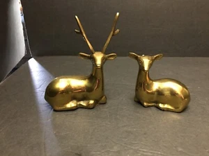 Vintage Set Messing Hirsch Bock & Reh - Bild 1 von 3