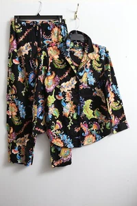 EUC S Damen Lauren Ralph Lauren Floral Multicolor Pyjama Set mit LRL Monogramm - Bild 1 von 12