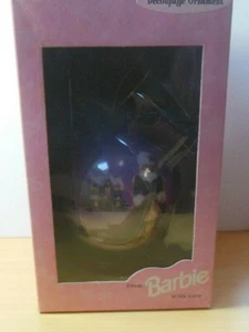 Barbie DECOUPAGE Ornament "From Barbie With Love" NIB Includes Wooden Stand 1996 - Picture 1 of 6