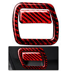 Car Carbon Fibe Driver Storage Box Switch Trim Frame Sticker For Audi A4 2Pc Red