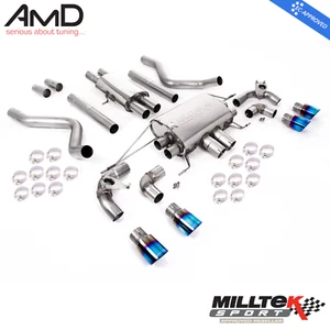 Milltek Defender 110 5.0 V8 Exhaust System Resonated SSXLR123 Titanium Tips - Picture 1 of 7