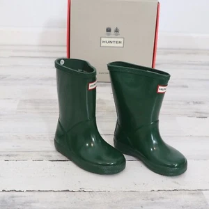 Hunter Toddler's Infant Original First Classic Gloss Waterproof Rain Boots Sz 5B - Picture 1 of 8