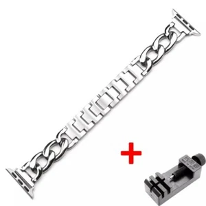 Metal Steel Chain Band for Apple Watch Ultra 49mm 987654321 38/40/41/42/44/45mm - Picture 1 of 15