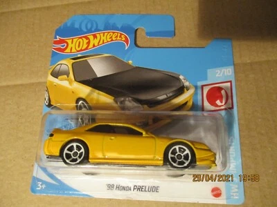 HOT WHEELS 2021 125/250 '98 HONDA PRELUDE NEW ON CARD  - Image 1 of 2