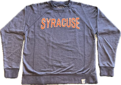 Syracuse University Crewneck Sweater Embroidered Logo Orange Blue Adult Medium - Image 1 of 4