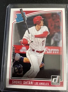 Shohei Ohtani Rookie Card 2018 Donruss Rated Rookie Los Angeles Angels/Dodgers - Picture 1 of 6