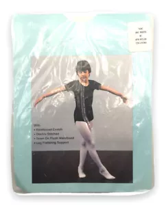 Opaque White Dance Tights Girls Small Child 4-6 Nylon Lycra Winter Formal - Picture 1 of 9
