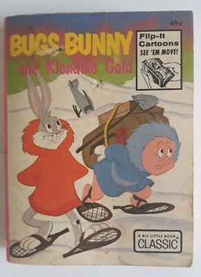 Used vintage big little book bugs bunny and klondike gold flip-it cartoons (MB) Foto 1 de 4