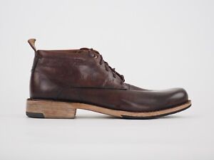 Mens Timberland CNT PNE 89544 Plum Brown Leather Lace Up Casual Chukka Boots