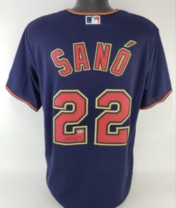 Miguel Sano Signed Minnesota Twins Majestic Coolbase Jersey (MLB Cert) - Picture 1 of 8