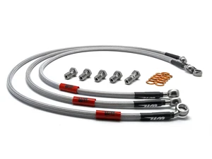 Suzuki GSF600 S-T-X Bandit 95-00 Wezmoto Bandit 600 Race Braided Hoses Kit - Picture 1 of 12