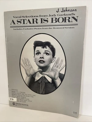 Partituras y fotos para piano vocales Judy Garland “A Star Is Born” 1983 1954 Foto 1 de 4