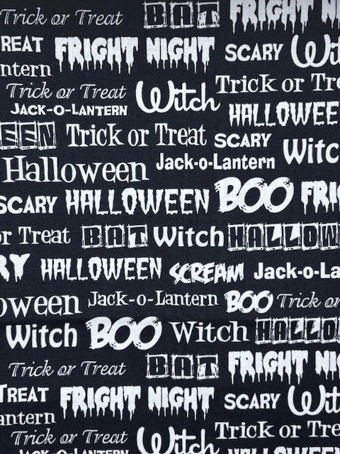 Windham Fabrics Fright Night de Whistlers Studio negro blanco por 44" 33659 Foto 1 de 3