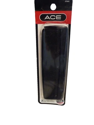 Peine de bolsillo Ace 2015 5" artículo #: 07840 cantidad 2 hecho en EE. UU. herramientas para el cabello peine de peinado Foto 1 de 4