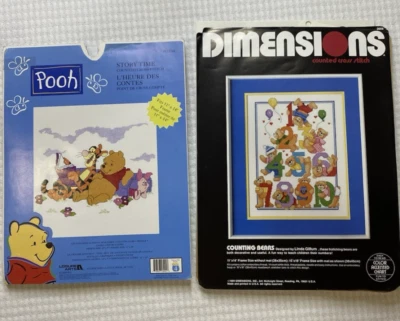 Cross Stitch Kits Disney Winnie The Pooh Counting Bears Baby *OPEN NO PACKAGING* - Image 1 of 4
