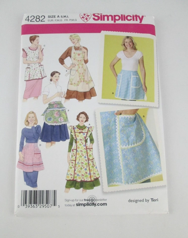 Simplicity Sewing Pattern 4282 Misses Apron Aprons Smock