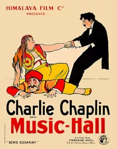 CHARLIE CHAPLIN in MUSIC HALL 1915 HIMIALAYA FILM C 11X14 FRANCE POSTER CARD - Picture 1 of 1