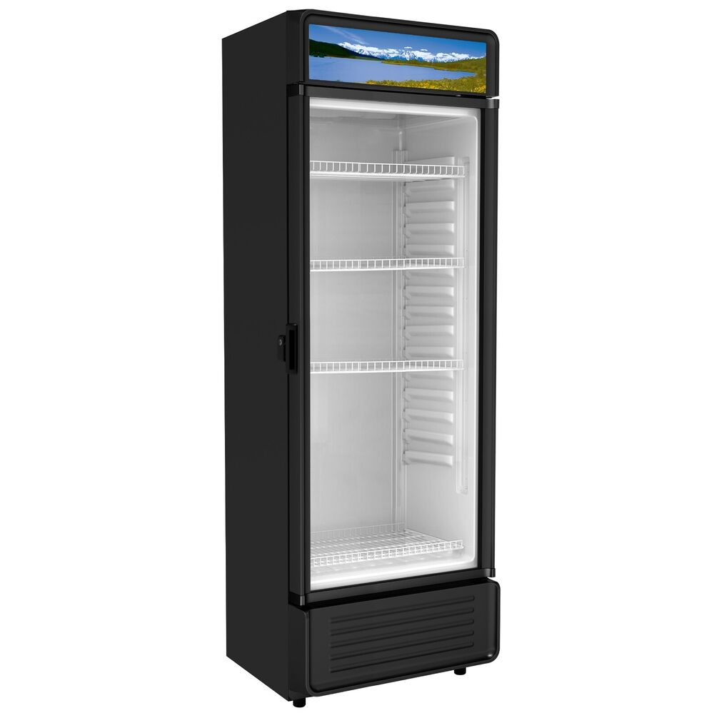 Oliver Commercial 9 CF Glass Door Soda Beverage Refrigerator Cooler Merchandiser
