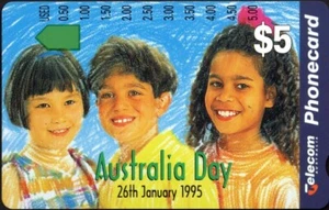 Tarjeta telefónica 1995 Australia Day $5 edición única como nueva nunca usada, como nueva - Imagen 1 de 1