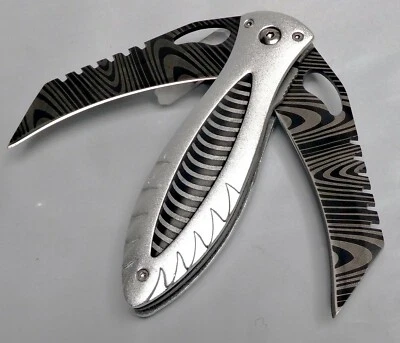 2 Blades Pocket folding knife Camping, BEE DESIGN YJ123S  COLLECTABLE - image 1 of 4
