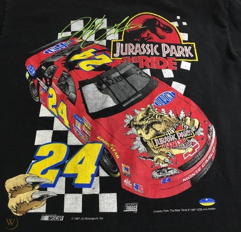 Vintage NASCAR Jeff Gordon Park the ride Tee T-Shirt #24 Unisex Cover